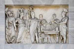 The Congress of Vienna, detail of Arch of Peace, Milan, Italy