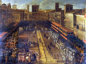 The Buckwheat Joute in Piazza Navona (Rome) on 25/02/1634