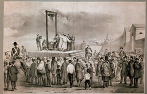 The execution on 13/03/1858 of Felice Orsini and Pieri who carried out the attack of 14 January 1858 against Napoleon III by Italian School