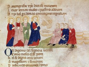 The multiplication of breads and fish (Detail)