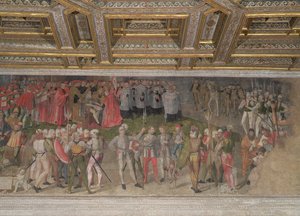 The oath of loyalty to the first captain Luigi Gonzaga in 1328