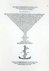 Title page of the Adages of Erasmus, printed by Aldus Manutius in Venice, 1508 by Italian School