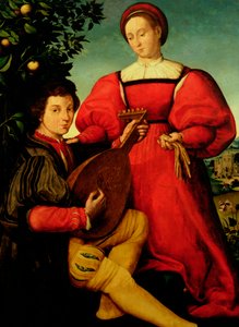 Venetian Lady and Lute Player