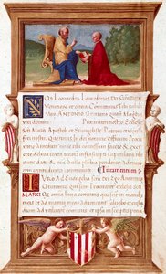 Venice: Commission of Doge Antonio Grimani (1434-1523), Procurator of San Marco. Manuscript page of the 16th century. Venice, Museo Correr