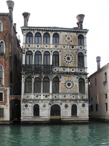 View of the Palazzo Dario in Venice on the Canal Grande