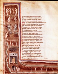 View of the Underworld, Characters and Monsters, Wandering Souls in the Circles of the Underworld (Illustration for Furious Hercules by Seneca) by Italian School