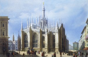 View of the Back of Milan Cathedral from Views of Milan and its Environs