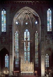 View of the Cappella Maggiore of the Church of Santa Croce by Italian School