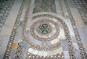 View of the cosmatesque pavement, 12th century