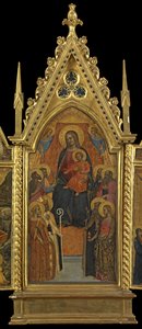 Virgin and Child Enthroned with Eight Saints (centre panel), c.1330-70