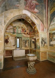 Interior of the Baptistery with Fresco Depicting Scenes from the Life of Saint John by Italian School