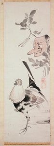 Cockerel and Tengu-Mask, c.1775 by Ito Jakuchu