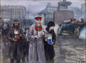 Hungry Years in Petrograd. Return from a Communal Soup Kitchen by Ivan Alexeyevich Vladimirov by Ivan Alexeyevich Vladimirov