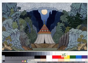 Stage design for the opera The Golden Cockerel by N. Rimsky-Korsakov by Ivan Yakovlevich Bilibin
