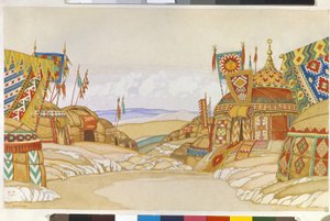 The Polovtsian Camp (Set Design for the Opera "Prince Igor" by Alexander Borodin)