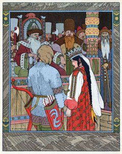 Tsarevitch Ivan, the Fire Bird and the Gray Wolf by Ivan Yakovlevich Bilibin