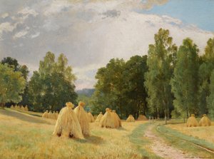 Haystacks, Preobrazhenskoe by Ivan Shishkin, 1890