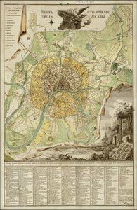 1789 Map of Moscow by Ivan Marchenkov