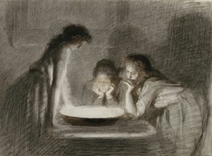 Christmas Eve Fortune Telling by Ivan Nikolaevich Kramskoy