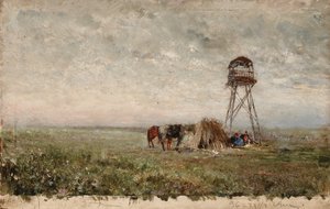 Cossacks Under a Watchtower on the Border of the Caucasus by Ivan Pavlovich Pokhitonov