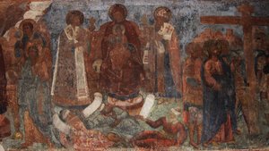 Fresco in the Cathedral of Our Lady of the Sign, Novgorod by Ivan Yakovlevich Bakhmatov