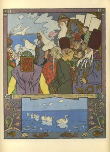 Ivan Tsarevich and Frog Princess by Ivan Yakovlevich Bilibin