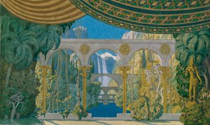 The Gardens of Chernomor. Stage Design for the Opera Ruslan and Ludmila by M. Glinka