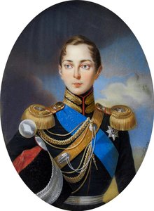 Miniature of Tsarevich Alexander Nikolaevich of Russia by Iwan Winberg