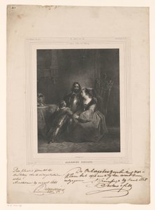 Albrecht Beiling Bids Farewell to Wife and Child by J.B. Clermans