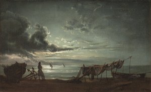 The Gulf of Naples. Moonlight by Johan Christian Dahl