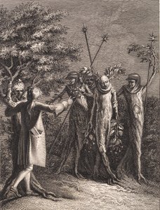 Niels Klim Sees a Potuan Criminal Being Led Away by Three Guards by J.F. Clemens