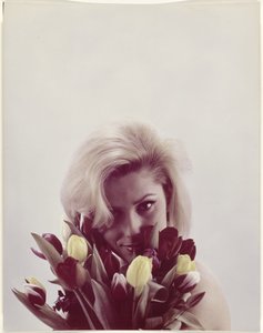 Portrait of a Woman with a Bunch of Tulips