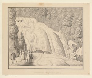 Waterfall in the Bantimurung Mountains by J.G. Loten (signed by artist)
