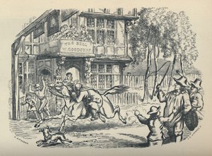 John Gilpin Passing The Bell, Edmonton by JG Whymper