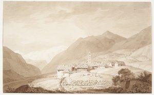 The Village of Airolo in the Alps by J.L. Lund