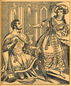Ivanhoe: Sir Brian de Bois Guilbert & Rebecca, 19th century by JL Marks