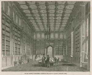 The New Houses of Parliament - The Library of the House of Commons by J.L. Williams