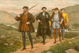 John Knox Bearing the Sword Before George Wishart, After the Attempted Assassination at Dundee by J.M.L. Ralston
