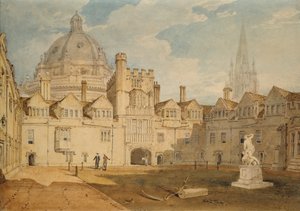 A View from the Inside of Brazen Nose College Quadrangle, Oxford, 1803-1804 by Joseph Mallord William Turner