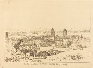 London from Greenwich, published 1811 by Joseph Mallord William Turner