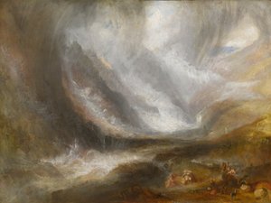 Valley of Aosta: Snowstorm, Avalanche, and Thunderstorm by Joseph Mallord William Turner