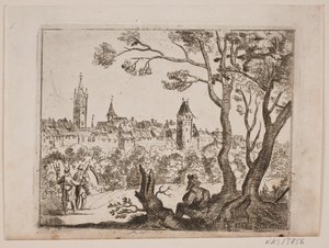By a Town by J.O. Schack