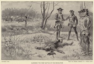 Alamance the First Battle of the Revolution by J. (after) Steeple Davis