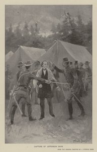 Capture of Jefferson Davis (litho) by J. (after) Steeple Davis