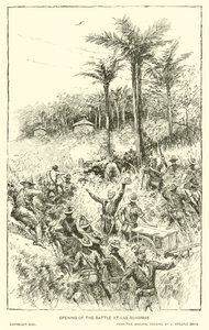 Opening of the Battle at Las Guasimas by J. (after) Steeple Davis