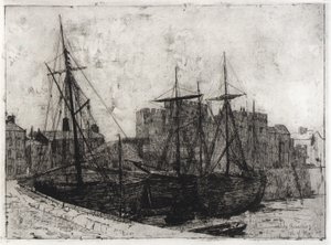 Castle Rushen--Isle of Man by J. Alden Weir