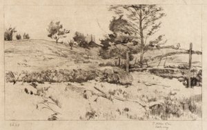 Landscape (Sketch of Fields) by J. Alden Weir