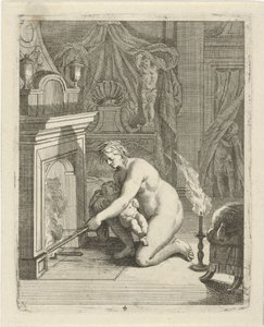 Thetis Stops Achilles in the Fire (Scenes from the Life of Achilles) by J. Alexander Janssens