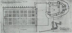 Plan of the Enclosed Gardens and Chateau de Gaillon, from 