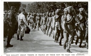 Our gallant Indian troops in France on their way to fight the Germans by J. Beagles and Co. London